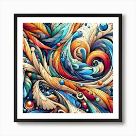 Abstract Psychedelic Painting 2 Art Print