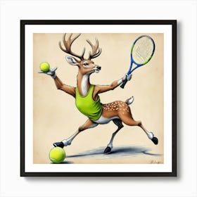 Tennis Deer 1 Affiche