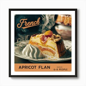 French Apricot Flan Art Print