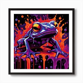 Frog melting Art Print