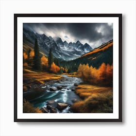 Autumn In The Mountains 36 Art Print