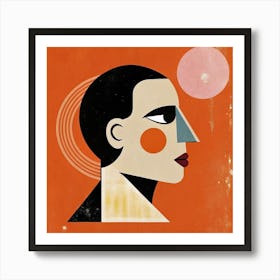 Woman'S abstract Face Art Print