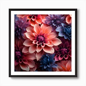 Abstract Flower Background Art Print