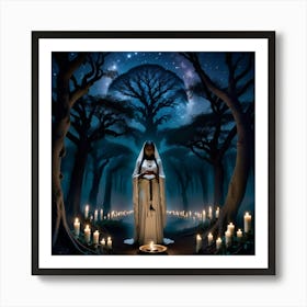Shaman In The Forest Art Print