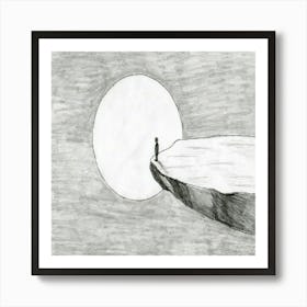 Man On A Cliff Art Print