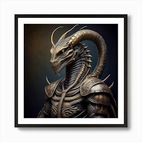 Firefly Regal Hybrid Scorpion Human Surreal Portrait 36801 (2) Art Print