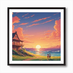 House On The Beach Art Print