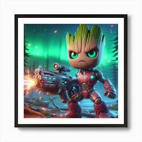 Guardians Of The Galaxy Groot 7 Art Print