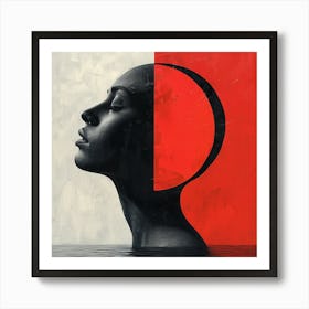 Black And Red - woman's face, city wall art, colorful wall art, home decor, minimal art, modern wall art, wall art, wall decoration, wall print colourful wall art, decor wall art, digital art, digital art download, interior wall art, downloadable art, eclectic wall, fantasy wall art, home decoration, home decor wall, printable art, printable wall art, wall art prints, artistic expression, contemporary, modern art print, Art Print