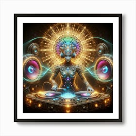 Psychedelic Dj Art Print