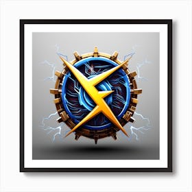 Lightning Bolt Logo 3 Art Print