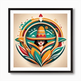 Mexican Girl In Hat 1 Art Print