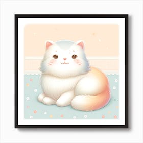 Kawaii Cat Art Print