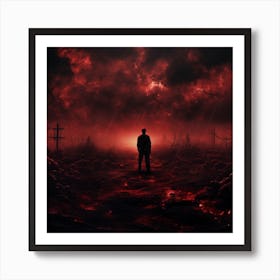 Man Standing In A Field Art Print