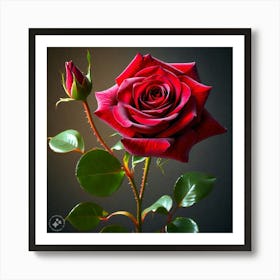 Red Rose Art Print