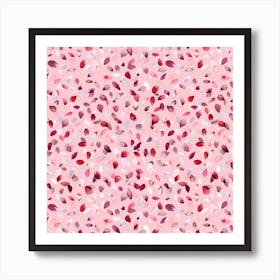 Petals Pastel Pink Square Art Print