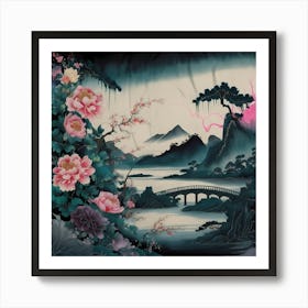 Asian Landscape Painting 2 Art Print