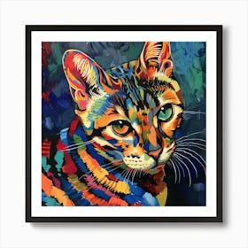 Kisha2849 Bengal Cat Colorful Picasso Style Full Page No Negati Ce13937c 6030 4de8 A3e0 Bb041e22b98b Art Print