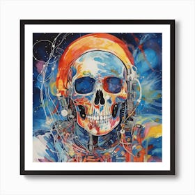 Space Skull Art Print