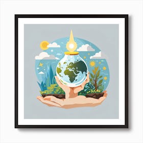 Saving The Environment Design Light Of Hope Art Print Art Print