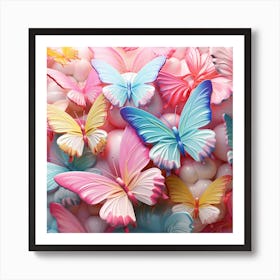 Colorful Butterflies 27 Art Print