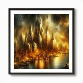 Futuristic City 177 Art Print