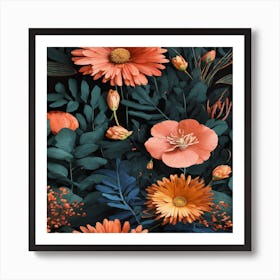 Floral Wallpaper Art Print