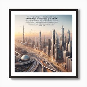 Dubai Skyline Art Print