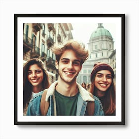 Young People In The City Art Print