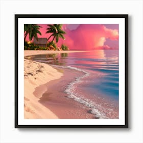 Sunset On The Beach 3 Art Print