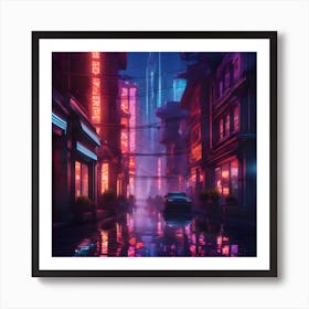 Neon City 1 Art Print