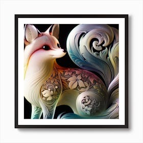 Glass Fox 4 Art Print