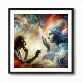 Dreaming Woman Art Print