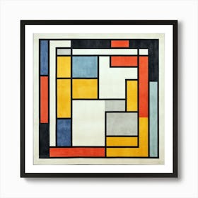 Mystic Melody: Mid Century Geometric Sonata Art Print