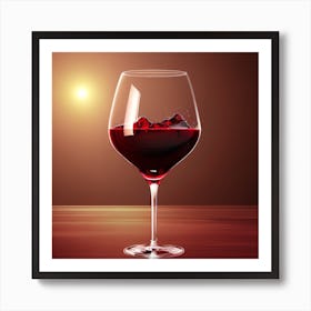 Red Wine In A Glass Art Print