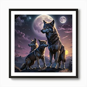 Wolf Family 1 Art Print