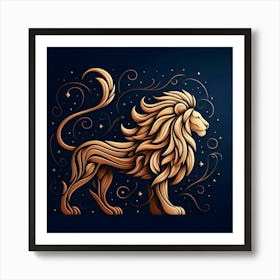 Zodiac Lion 2 Art Print