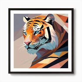 Cubism Art, Tiger Art Print