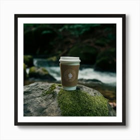 Coffee Cup On Rock 3 Art Print