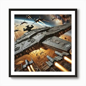 Juggernaut Class Carrier Deploy Bomber Iron Commonwealth Art Print