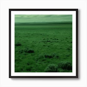 Green Vast Nothingness Art Print