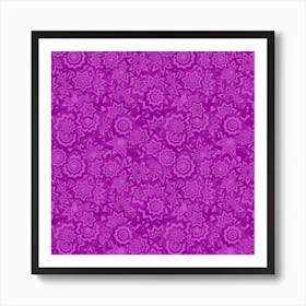 Purple Pattern Wallpaper Shapes Art Print