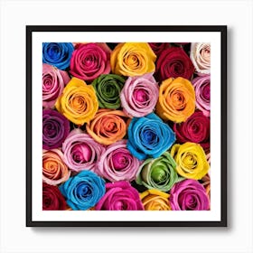 Colorful Roses 16 Art Print