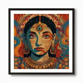 Lord Ganesha Energy auras Art Print