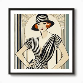 Deco Woman 13 Art Print