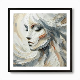 Abstract Woman'S Face 1 Art Print