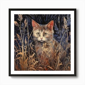 Magical Cat Wall Art For Cat Lovers, Cat gifts. Art Print