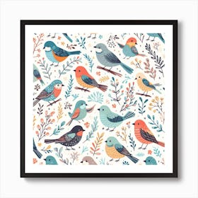 Bird Pattern Art Print