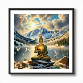 Buddha in The Rocky Mountains Art Print