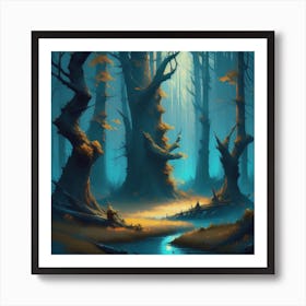 Dark Forest Art Print